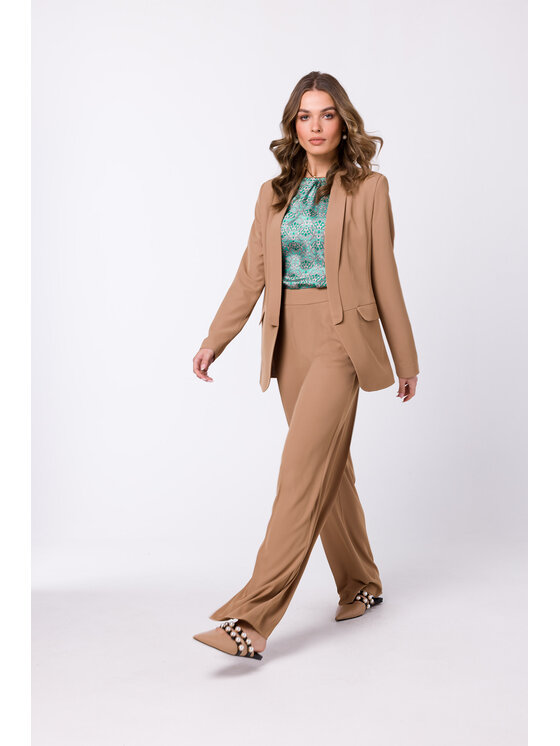 Stylove Stylove Dámské kalhoty S331 Béžová Regular Fit