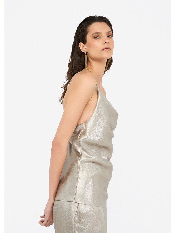 Liu Jo Liu Jo Top CF5281T002AV9567 Oro Regular Fit