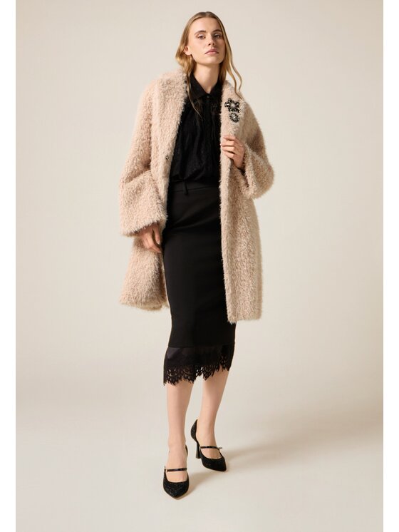 Oltre Oltre Gonna 1021R001578N033 Nero Slim Fit