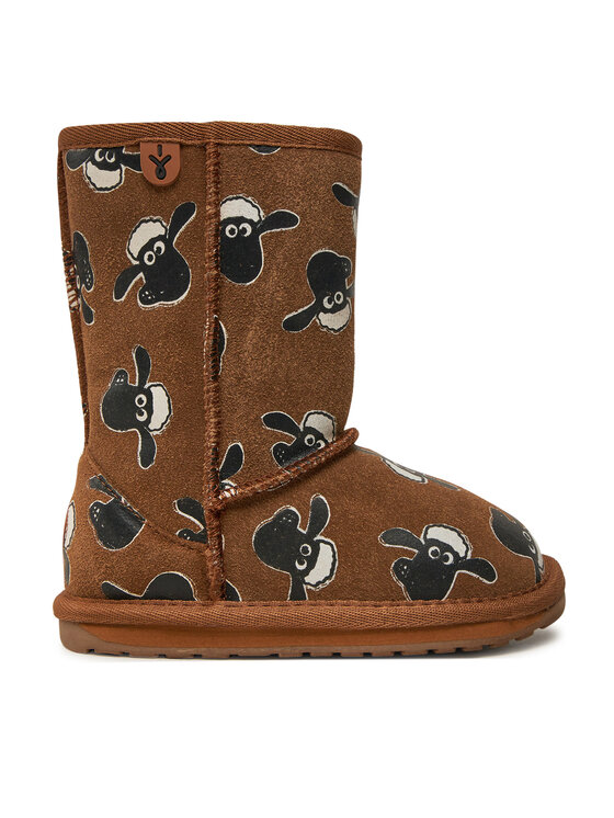 EMU Australia EMU Australia Cizme de zăpadă Shaun The Sheep Print K13107 Maro
