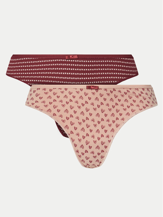 YSABEL MORA YSABEL MORA Set 2 perechi de chiloți tanga 19010 Colorat