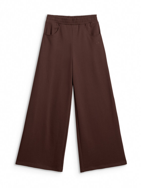 4F 4F Spodnie dresowe ESSENTIALS Brązowy ciemny Loose Fit