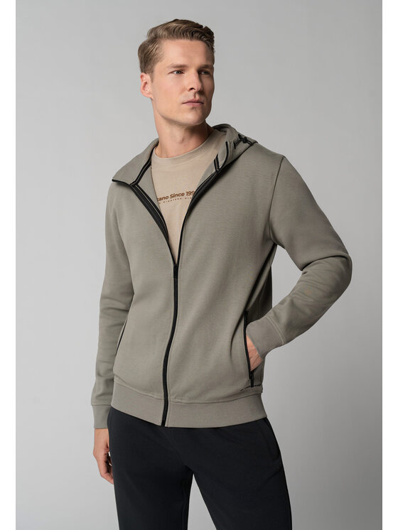 Volcano Volcano Bluza B-WOLF Zielony Regular Fit