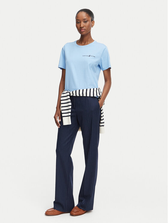 Beverly Hills Polo Club Beverly Hills Polo Club T-Shirt P-SS26W-TS085 Světle modrá Regular Fit