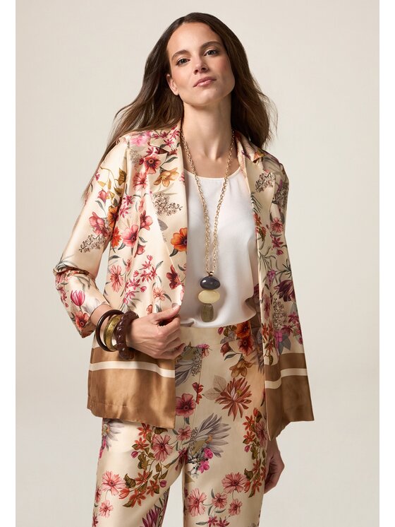 Oltre Oltre Giacca di transizione R008R002374N0R2 Crema Baggy Fit