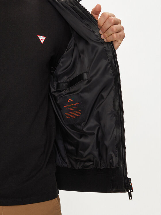 BOSS Boss Giacca di pelle Jocamo 50518256 Nero Relaxed Fit