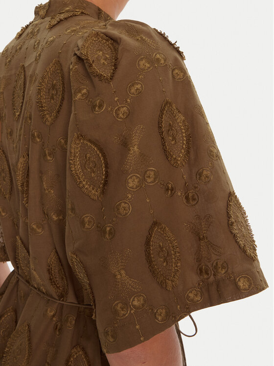 Bruuns Bazaar Bruuns Bazaar Sukienka koszulowa Canterbury Imilia BBW4504 Brązowy Straight Fit