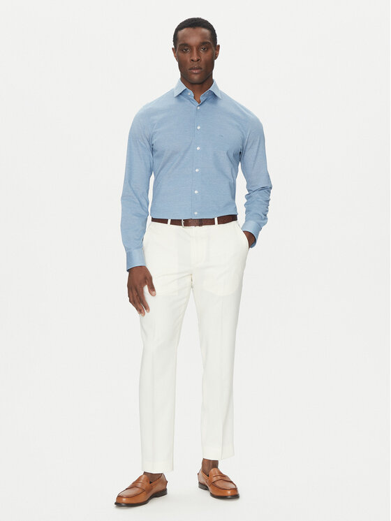 Michael Kors Michael Kors Koszula MD0MD91392 Niebieski Slim Fit