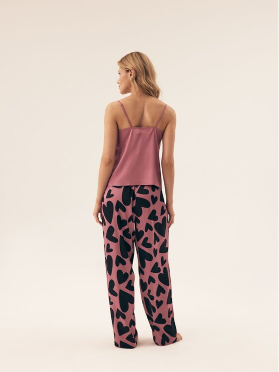 Esotiq Esotiq Piżama 42105 Fioletowy Regular Fit