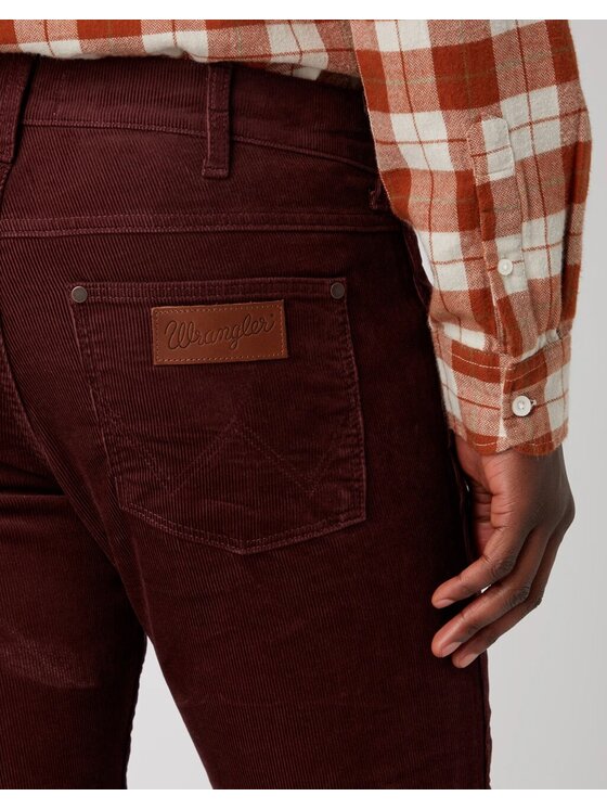 Wrangler Wrangler Spodnie materiałowe GREENSBORO Czerwony Straight Fit