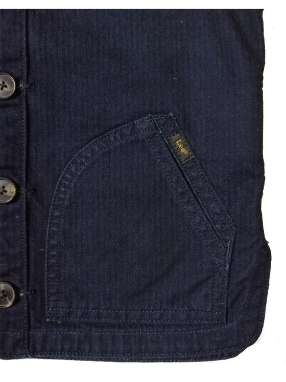 Lee Lee Kamizelka WAISTCOAT Niebieski Regular Fit