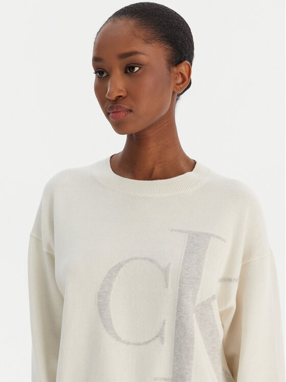 Calvin Klein Jeans Calvin Klein Jeans Sweter Smooth LV047E304G Beżowy Regular Fit