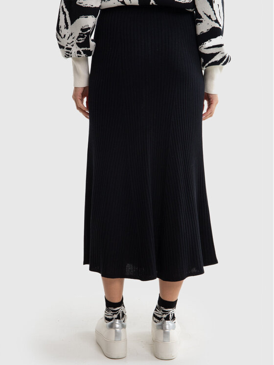 BIG STAR BIG STAR Spódnica midi ZIZALIA_906_120 Czarny Classic Fit