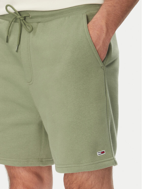 Tommy Jeans Tommy Jeans Szorty sportowe Flag Beach DM0DM21931 Zielony Regular Fit