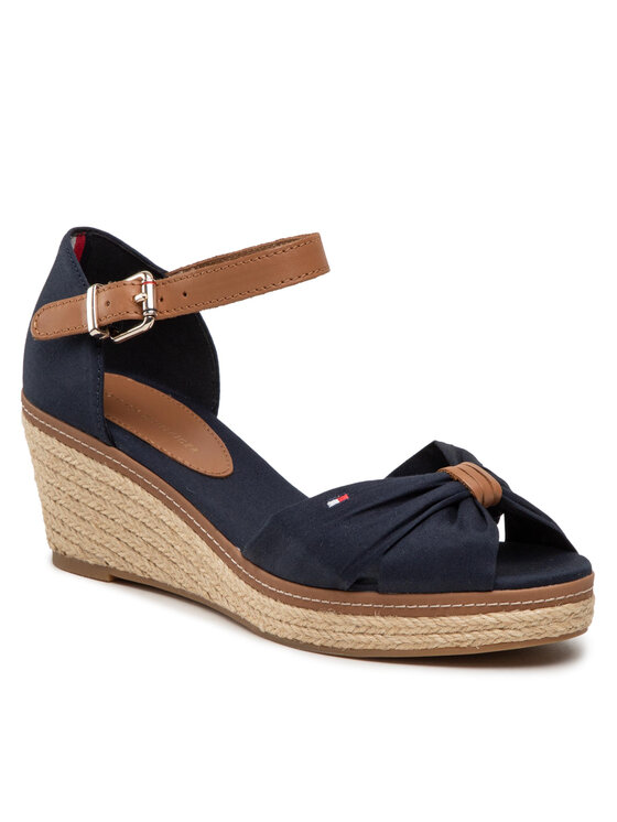 Tommy Hilfiger Tommy Hilfiger Espadrillas Iconic Elba Sandal FW0FW00906 Blu scuro