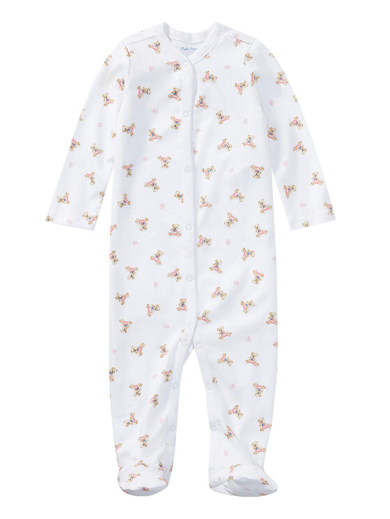 Polo Ralph Lauren Polo Ralph Lauren Бебешки гащеризон със стъпала 310682708001 Бял