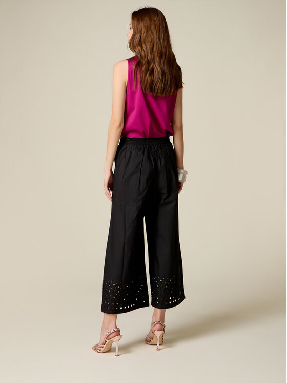 Oltre Oltre Spodnie materiałowe P00NJ002435N033 Czarny Baggy Fit