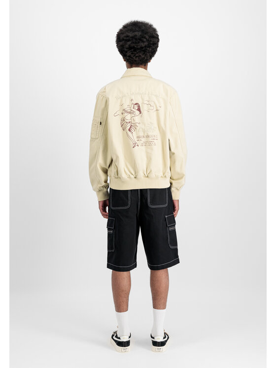 Alpha Industries Alpha Industries Kurtka bomber CWU-45 Canvas Honolulu Light Bomber Jacket Beżowy Regular Fit