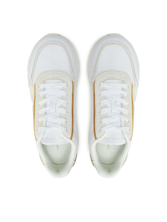 Tommy Hilfiger Tommy Hilfiger Laisvalaikio batai Lux Monogram Runner FW0FW08387 Balta
