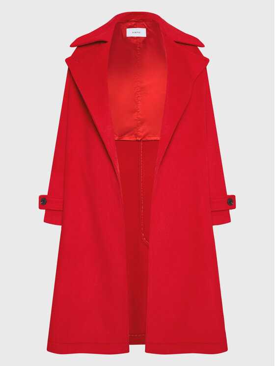 Simple Simple Übergangsmantel PLD502-04 Rot Relaxed Fit