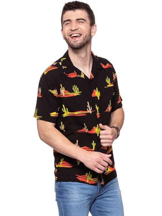 Wrangler Wrangler Camicia RESORT SHIRT Nero Regular Fit