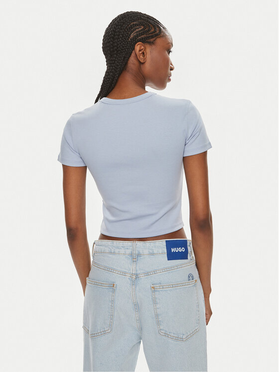 HUGO Hugo T-Shirt Delanor 50512000 Světle modrá Slim Fit
