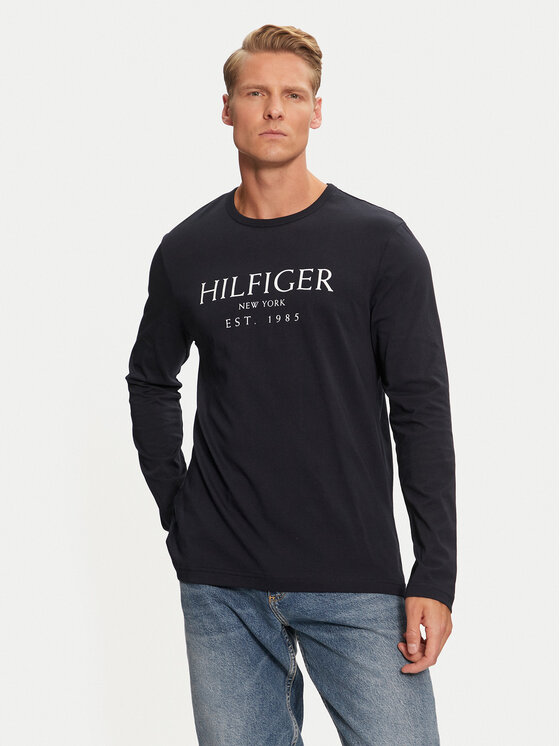 Tommy Hilfiger Longsleeve krekls MW0MW36502 Tumši zils Regular Fit