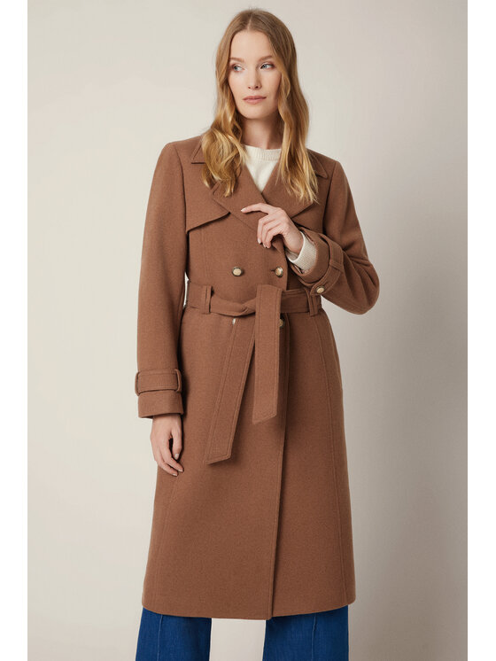 Lancerto Lancerto Płaszcz Eloria PC073225000014 Brązowy Regular Fit