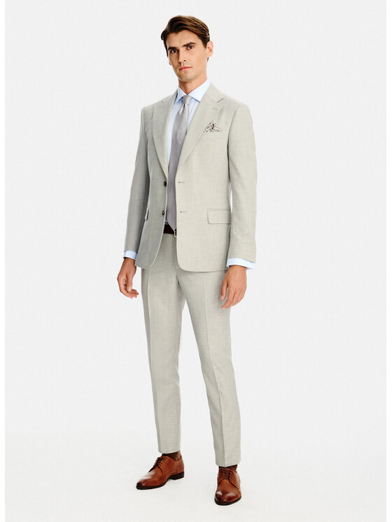 Pako Lorente Pako Lorente Spodnie garniturowe P26SF-6G-016 Szary Slim Fit