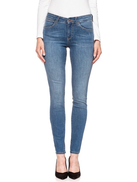 Jeansy Wrangler, Rozmiar W24/L32, Niebieskie, SKINNY