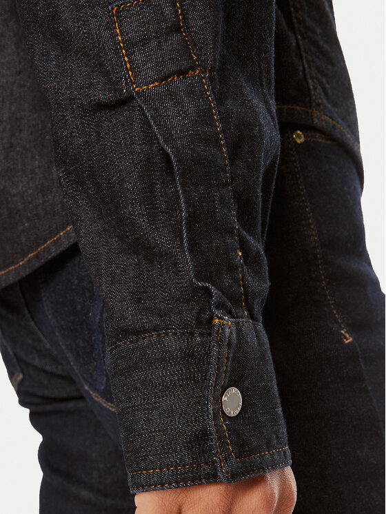 PINKO Pinko Τζιν πουκάμισο Coro 103879 A20N Σκούρο μπλε Regular Fit