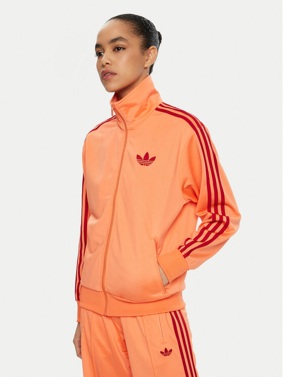 adidas Felpa adicolor Classic Firebird JP2294 Arancione Loose Fit Modivo