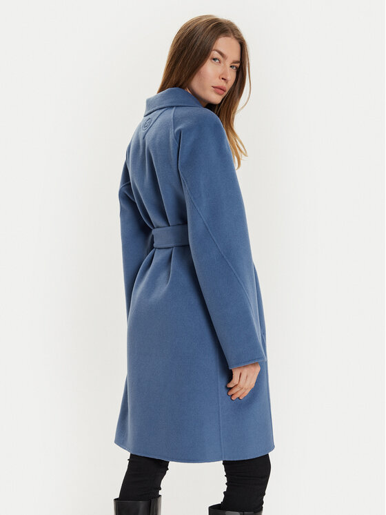 Tommy Hilfiger Tommy Hilfiger Wollmantel WW0WW43603 Blau Regular Fit