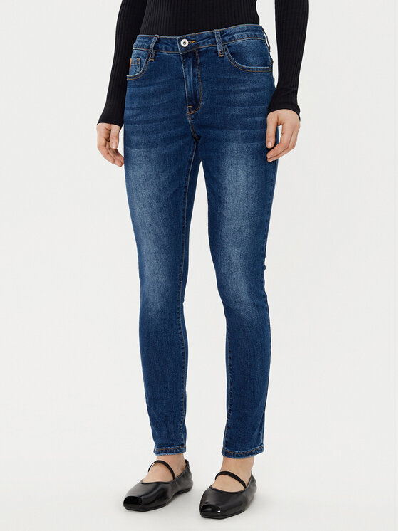 Please Džínsy P8361HOM31 Tmavomodrá Skinny Fit