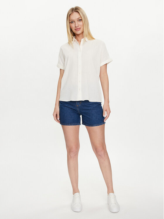 Mustang Mustang Πουκάμισο Coral Springs 1014902 Λευκό Loose Fit