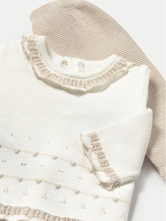 Mayoral Mayoral Completo maglia e ghettine 1587 Beige Regular Fit