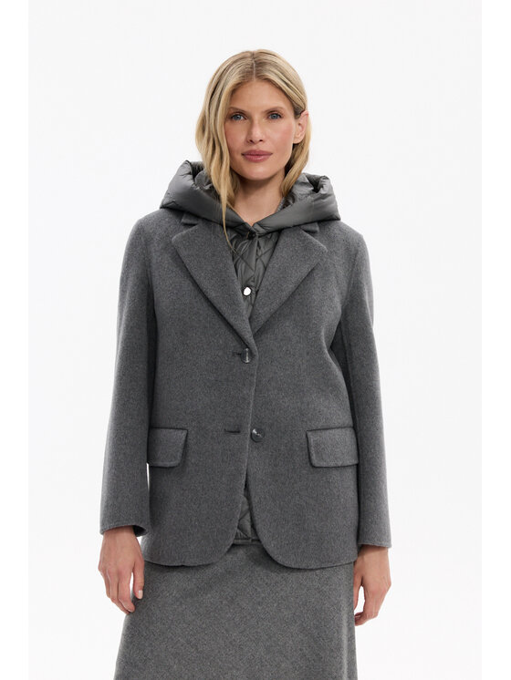 Deni Cler Milano Deni Cler Milano Kurtka przejściowa T-DC-9082-F5-90-80-1 Szary Regular Fit