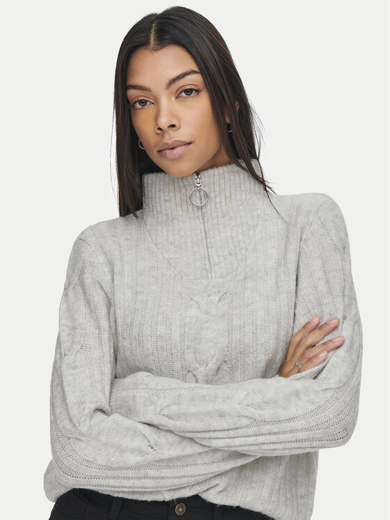 JDY JDY Džemper Andrea 15242811 Siva Regular Fit