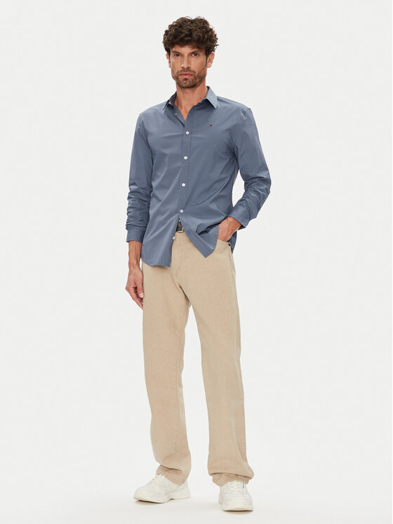 Tommy Jeans Tommy Jeans Cămașă Original DM0DM04405 Albastru Slim Fit