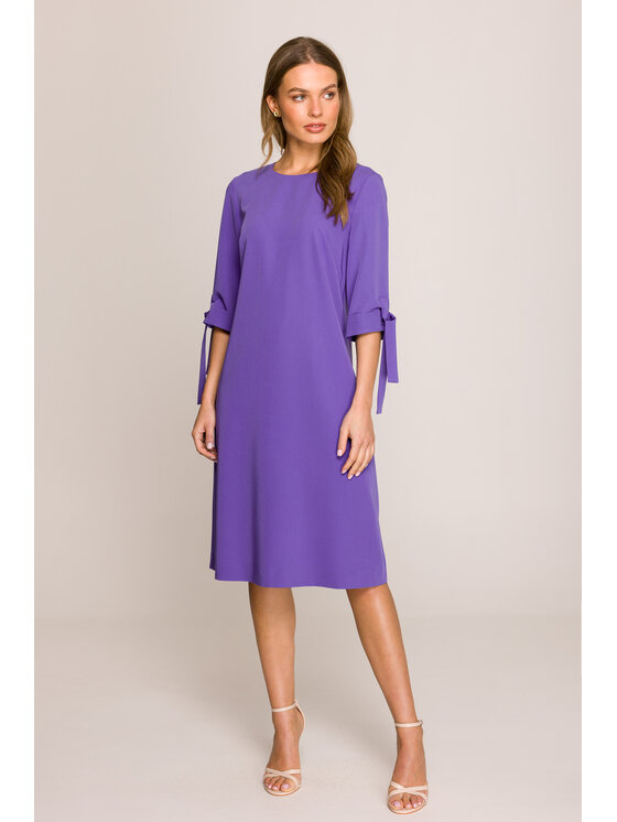 Stylove Stylove Večerní šaty S393 Fialová Premium Fit