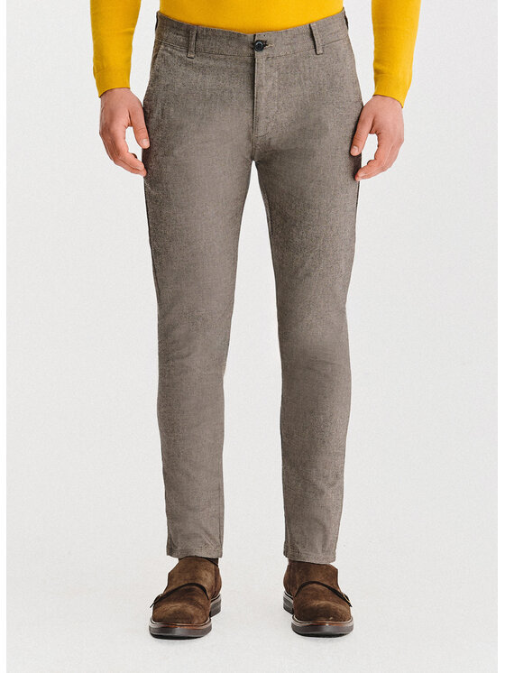 Pako Lorente Pako Lorente Spodnie materiałowe P25WF-WX-016 Brązowy Slim Fit