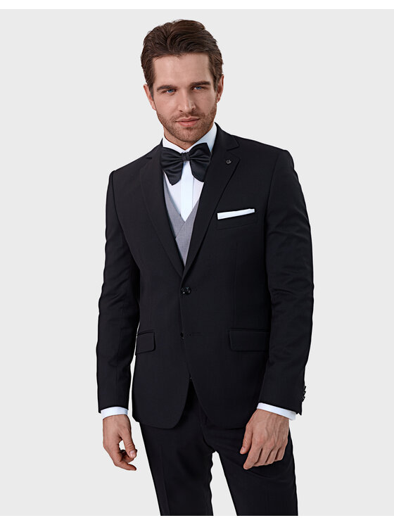 Evenemen Evenemen Garnitur Patron Nero Czarny Slim Fit