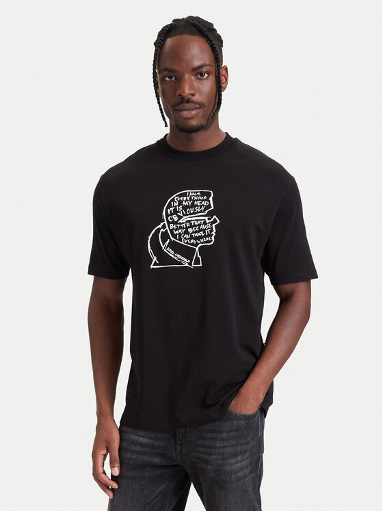 KARL LAGERFELD KARL LAGERFELD T-Shirt 755151 564235 Czarny Loose Fit