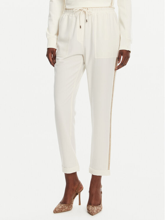 Liu Jo Sport Pantaloni di tessuto TA5140 TS423 Bianco Regular Fit, taglia : S