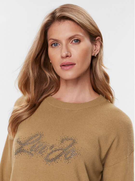 Liu Jo Liu Jo Trikotažinė suknelė MF3366 MS14G Ruda Regular Fit