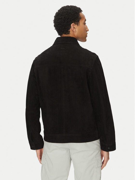 BOSS BOSS Шкіряна куртка Jomare 50537118 Чорний Regular Fit