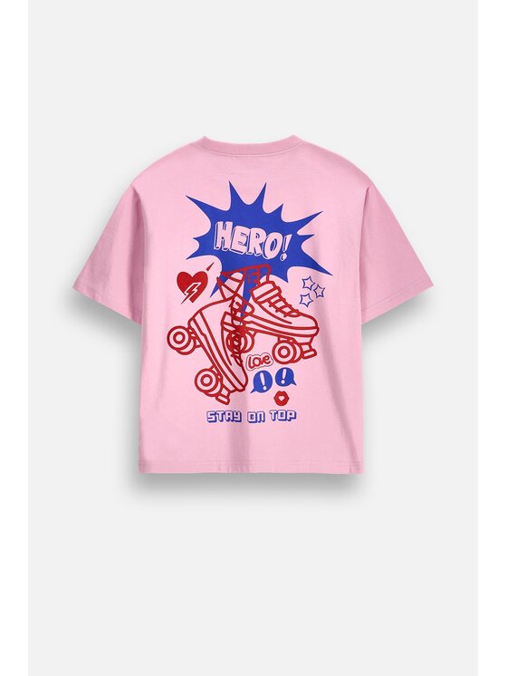 Coccodrillo Coccodrillo T-Shirt ZC6143202SGJ-007 Różowy Regular Fit