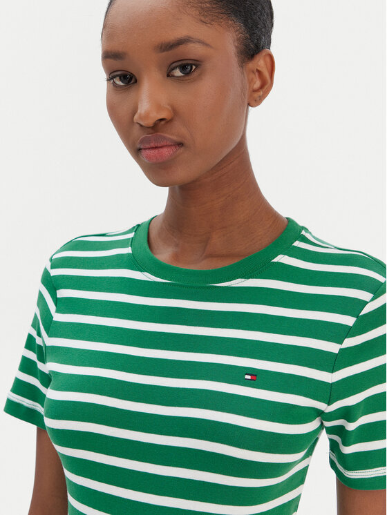 Tommy Hilfiger Tommy Hilfiger Tričko New Cody WW0WW40587 Zelená Slim Fit