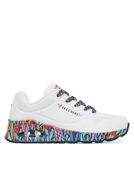 Skechers Skechers Sneakersy Skechers Uno - Ravaged Love 177918/WMLT Bílá
