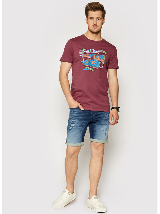 T-shirt Theme 12190623 Bordeaux Regular Fit